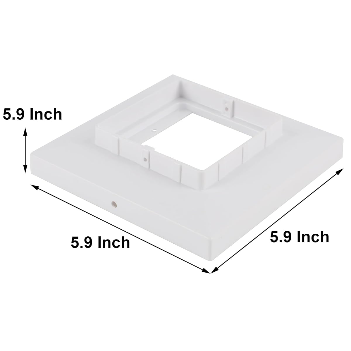 Dynaming White Mount Base for Solar Post Lights, Fit for 6x6 Wooden Post (Cap Inner Size 5.5"x5.5"), 12 Pack - imagem de detalhe 2